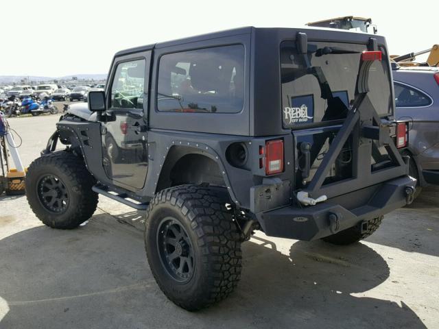 1J4HA6D12BL612265 - 2011 JEEP WRANGLER R BLACK photo 3