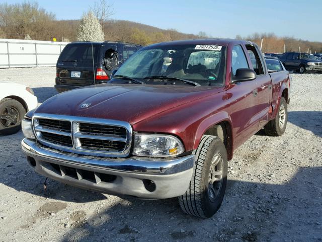 1D7HL48N63S361961 - 2003 DODGE DAKOTA QUA RED photo 2