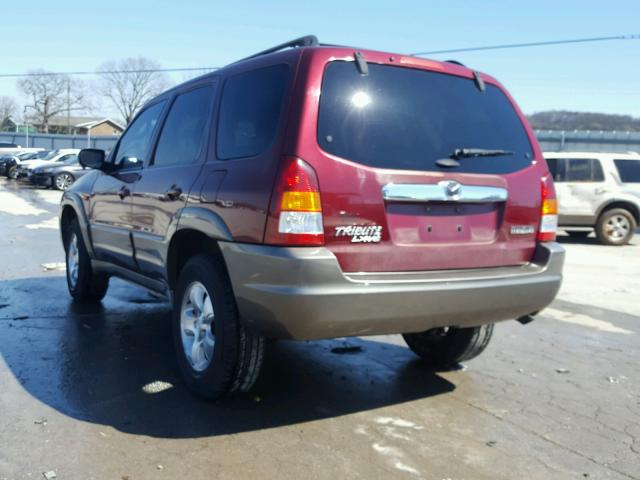 4F2YZ04183KM23252 - 2003 MAZDA TRIBUTE LX MAROON photo 3