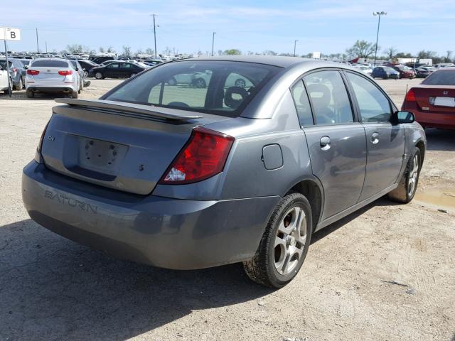 1G8AZ52FX4Z226387 - 2004 SATURN ION LEVEL ნაცრისფერი ფოტო 4