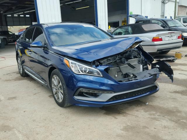 5NPE34AF8GH415801 - 2016 HYUNDAI SONATA SPO BLUE photo 1