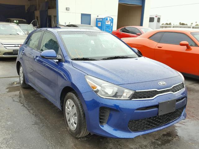 3KPA25AB4JE067947 - 2018 KIA RIO LX BLUE photo 1