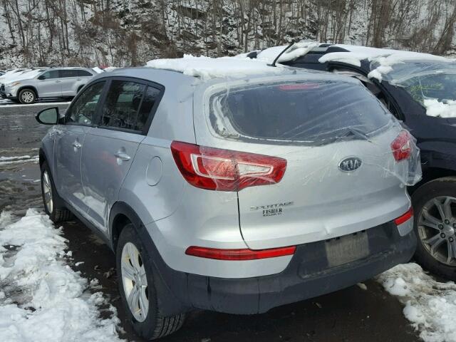 KNDPBCA28C7345444 - 2012 KIA SPORTAGE L SILVER photo 3