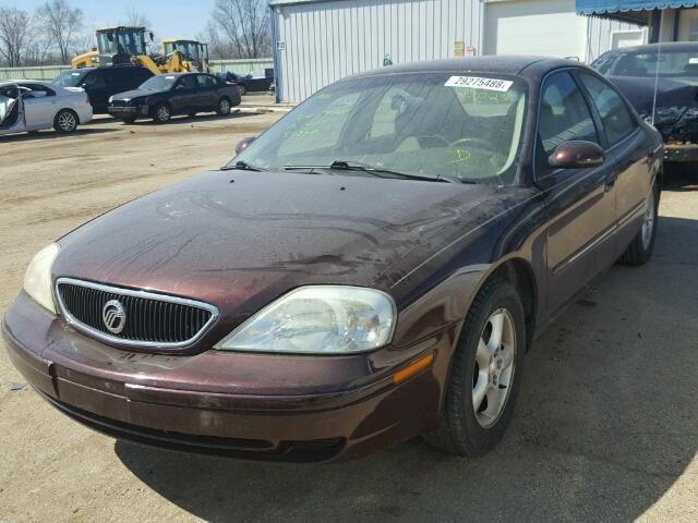 1MEFM50U11G602413 - 2001 MERCURY SABLE GS MAROON photo 2