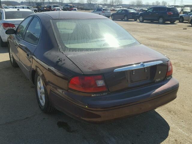 1MEFM50U11G602413 - 2001 MERCURY SABLE GS MAROON photo 3