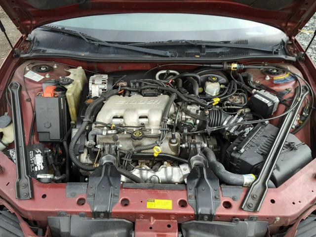 1G2WK52J91F203933 - 2001 PONTIAC GRAND PRIX 勃艮第红 照片 7