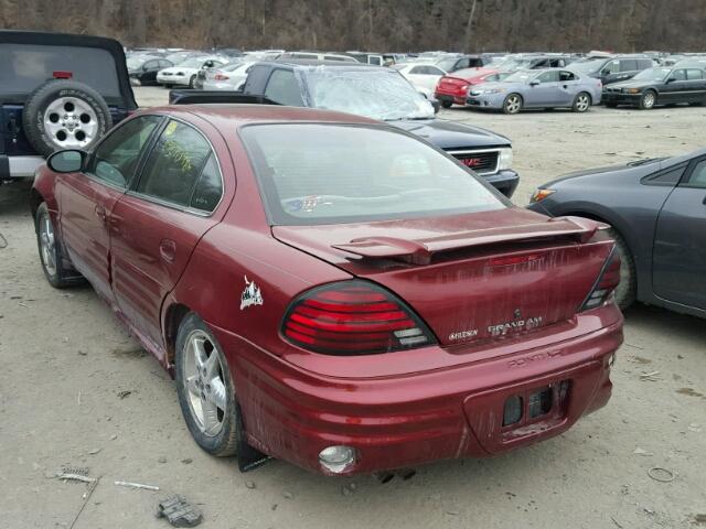 1G2NF52F52C240010 - 2002 PONTIAC GRAND AM S მუქწითელი ფოტო 3