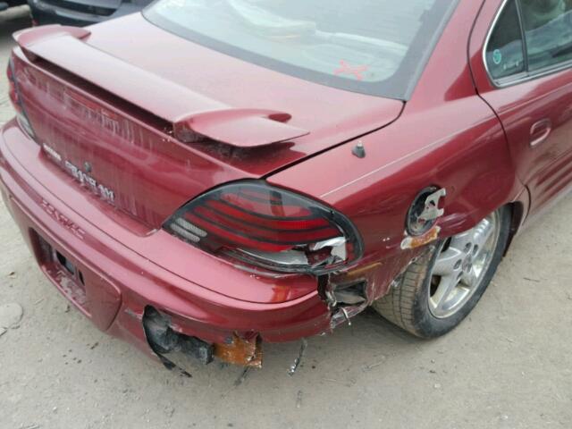 1G2NF52F52C240010 - 2002 PONTIAC GRAND AM S მუქწითელი ფოტო 9