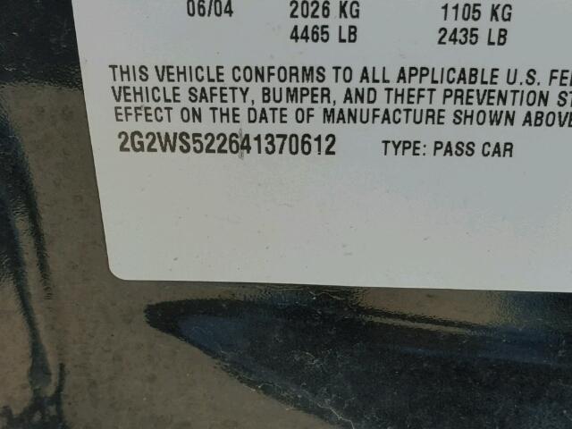 2G2WS522641370612 - 2004 PONTIAC GRAND PRIX 黑色 照片 10