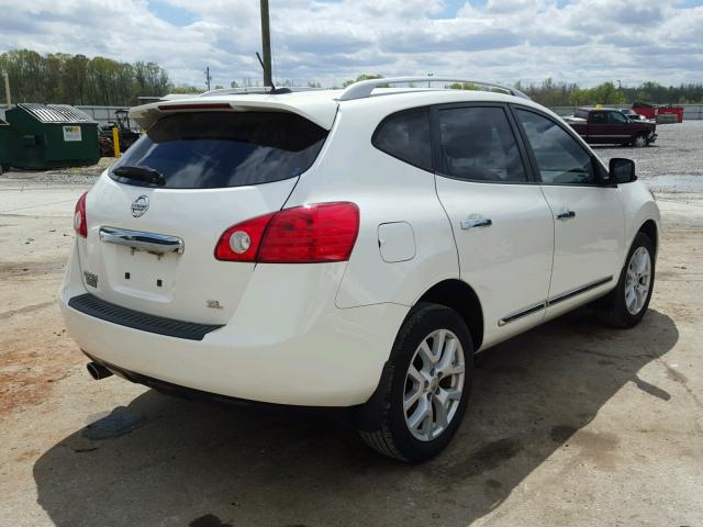 JN8AS5MT7BW183238 - 2011 NISSAN ROGUE S WHITE photo 4