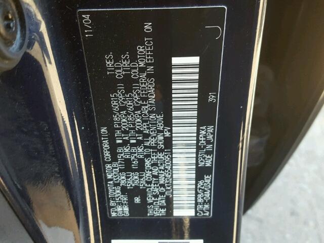 JTLKT324554009511 - 2005 TOYOTA SCION XB 蓝色 照片 10