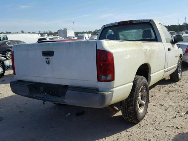 1D7HA16N05J560052 - 2005 DODGE RAM 1500 S WHITE photo 4