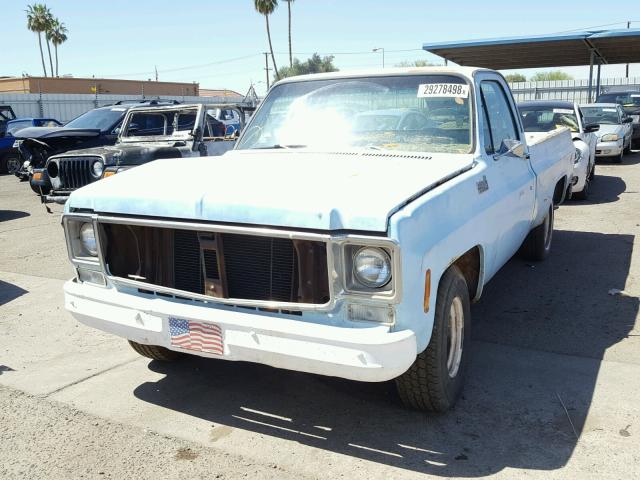 CCD147F507292 - 1977 CHEVROLET SILVERADO BLUE photo 2