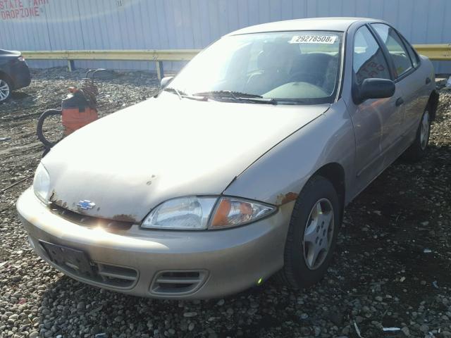 1G1JC524627490441 - 2002 CHEVROLET CAVALIER B BEIGE photo 2