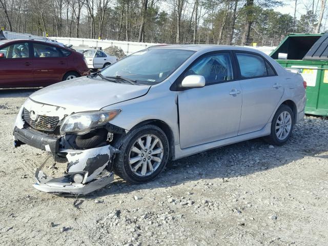 2T1BU4EE1AC270077 - 2010 TOYOTA COROLLA BA SILVER photo 2