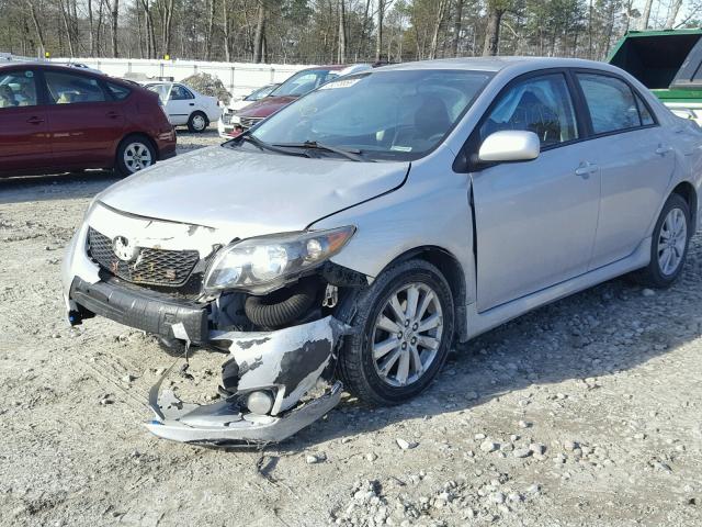 2T1BU4EE1AC270077 - 2010 TOYOTA COROLLA BA SILVER photo 9