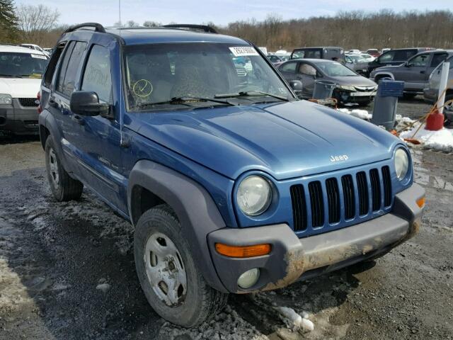 1J4GL48K33W647975 - 2003 JEEP LIBERTY SP BLUE photo 1