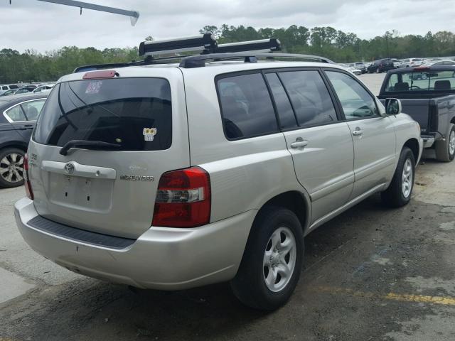 JTEGD21A650120684 - 2005 TOYOTA HIGHLANDER SILVER photo 4