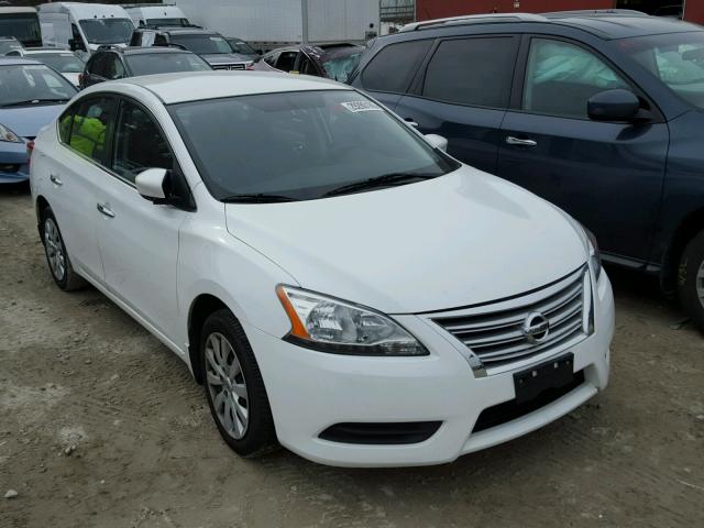 3N1AB7AP0EY242242 - 2014 NISSAN SENTRA S WHITE photo 1