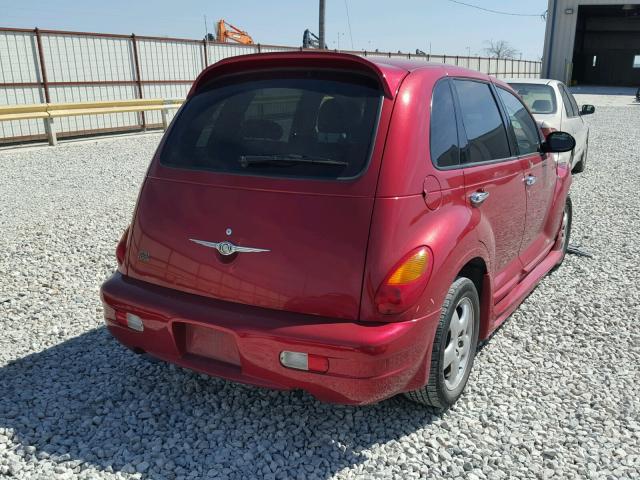 3C8FY68BX2T216745 - 2002 CHRYSLER PT CRUISER RED photo 4