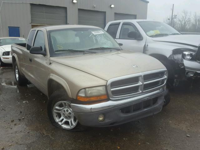 1D7GL42K54S619625 - 2004 DODGE DAKOTA SLT BEIGE photo 1