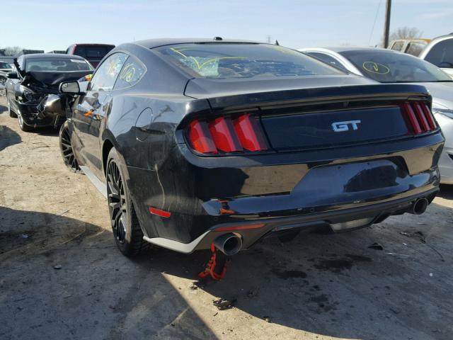 1FA6P8CF6F5391015 - 2015 FORD MUSTANG GT BLACK photo 3