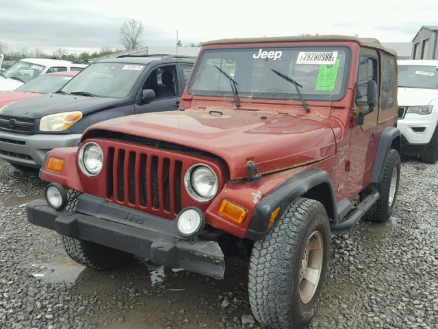 1J4FA49S6YP764306 - 2000 JEEP WRANGLER / RED photo 2