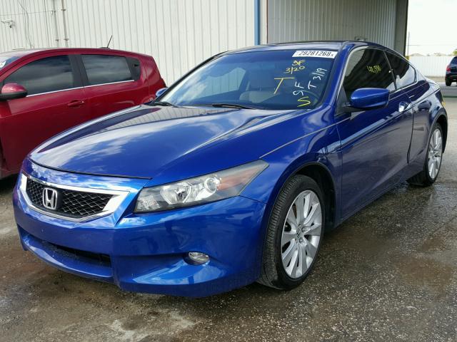 1HGCS2B83AA009259 - 2010 HONDA ACCORD EXL BLUE photo 2