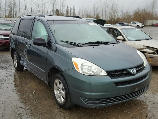 5TDZA23C44S182021 - 2004 TOYOTA SIENNA CE GREEN photo 1