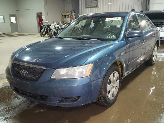 5NPET46F98H338432 - 2008 HYUNDAI SONATA GLS BLUE photo 2