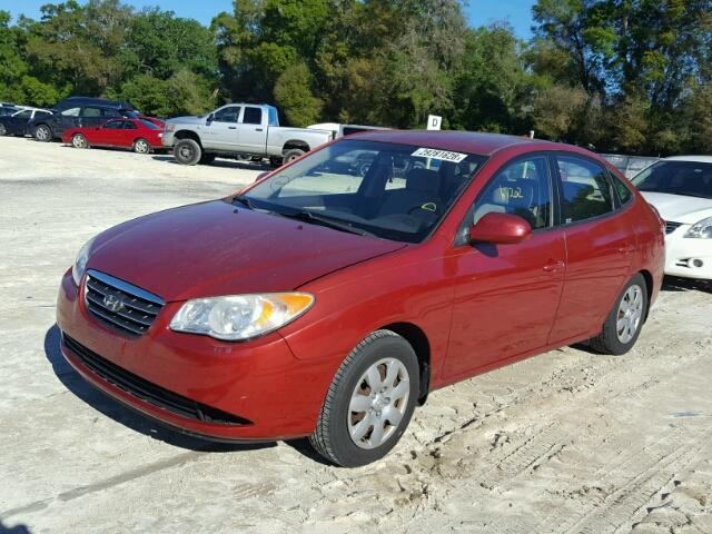 KMHDU46D99U684054 - 2009 HYUNDAI ELANTRA GL RED photo 2