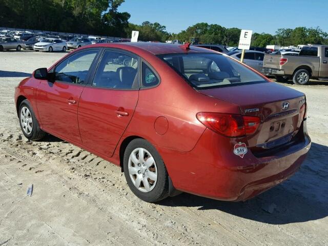 KMHDU46D99U684054 - 2009 HYUNDAI ELANTRA GL RED photo 3