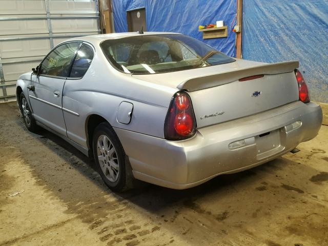 2G1WW12EX59232439 - 2005 CHEVROLET MONTE CARL 银色 照片 3