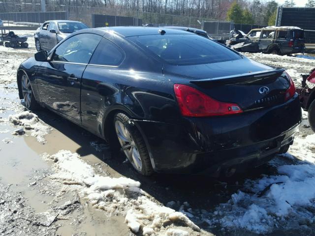 JNKCV64E39M602032 - 2009 INFINITI G37 BASE BLACK photo 3