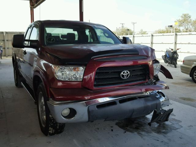 5TFRV54177X003908 - 2007 TOYOTA TUNDRA DOU BURGUNDY photo 1