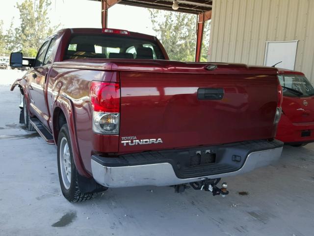 5TFRV54177X003908 - 2007 TOYOTA TUNDRA DOU BURGUNDY photo 3