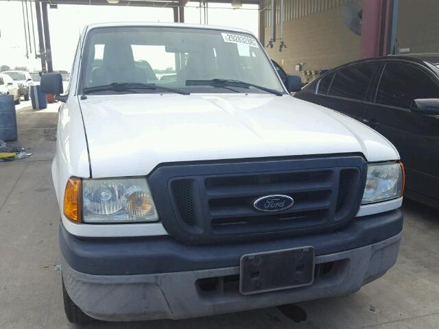 1FTYR10D75PA73088 - 2005 FORD RANGER WHITE photo 9