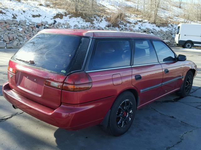 4S3BK6359S6352863 - 1995 SUBARU LEGACY L/O RED photo 4