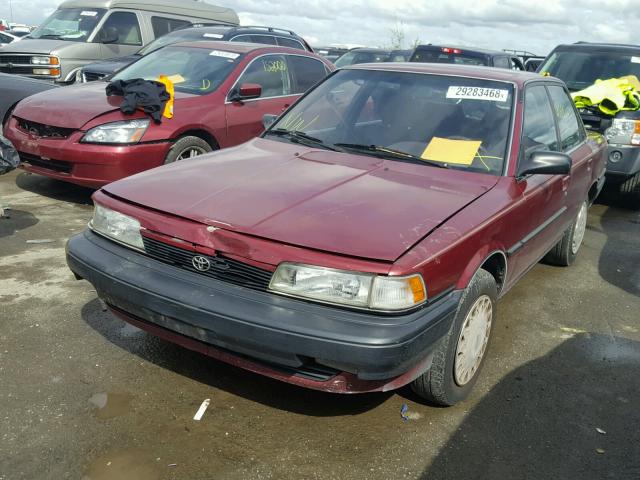 4T1SV21E5MU385131 - 1991 TOYOTA CAMRY DLX RED photo 2