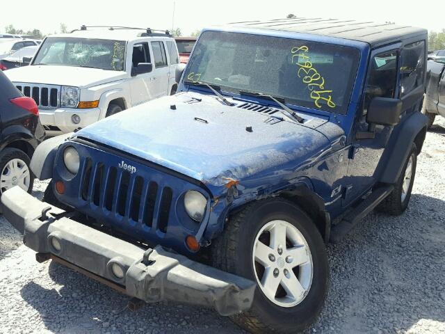 1J4FA24109L733354 - 2009 JEEP WRANGLER X BLUE photo 2