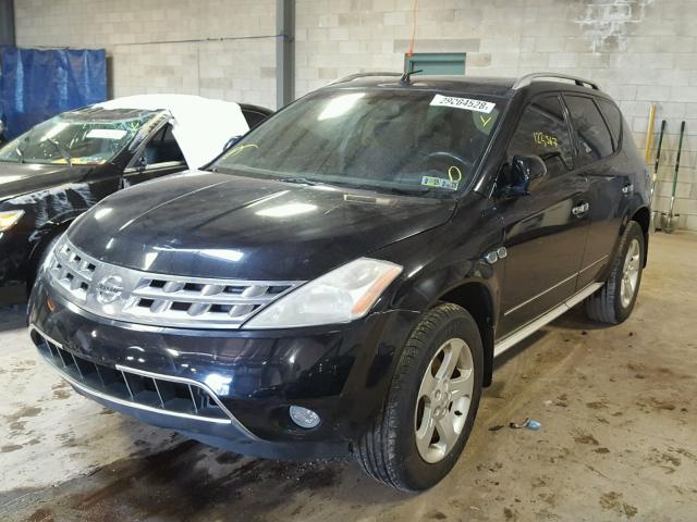 JN8AZ08W33W210259 - 2003 NISSAN MURANO SL BLACK photo 2