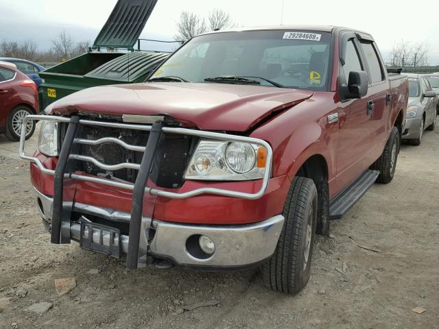 1FTPW14V87KD45848 - 2007 FORD F150 SUPER RED photo 2