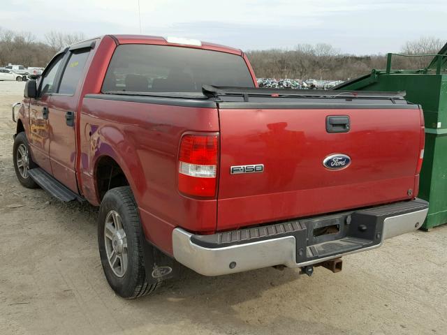 1FTPW14V87KD45848 - 2007 FORD F150 SUPER RED photo 3