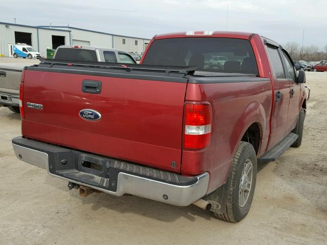 1FTPW14V87KD45848 - 2007 FORD F150 SUPER RED photo 4