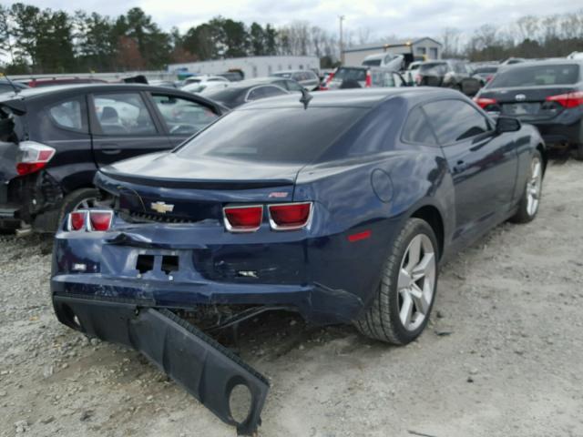 2G1FC1ED0B9119963 - 2011 CHEVROLET CAMARO LT BLUE photo 4