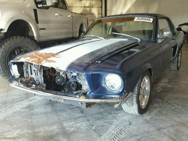 8R01T172265 - 1968 FORD MUSTANG BLUE photo 2