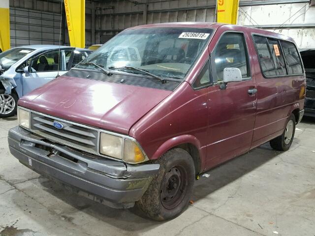 1FMCA11U8SZA32335 - 1995 FORD AEROSTAR MAROON photo 2