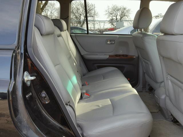 JTEEP21A160147498 - 2006 TOYOTA HIGHLANDER BLACK photo 6