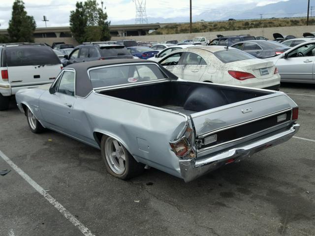 136800L155726 - 1970 CHEVROLET EL CAMINO SILVER photo 3