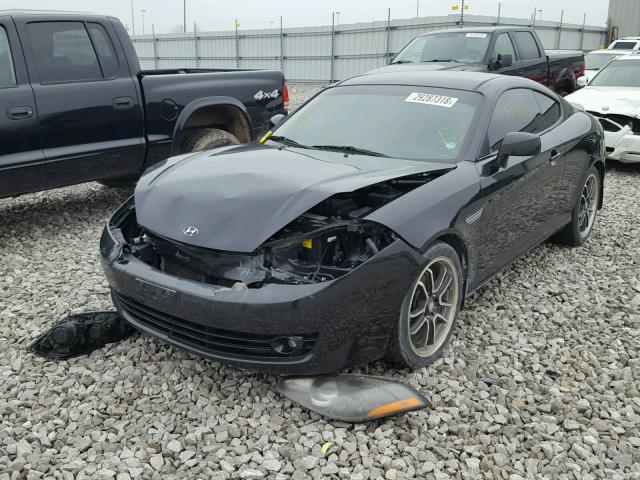 KMHHM66D08U295976 - 2008 HYUNDAI TIBURON GS BLACK photo 2